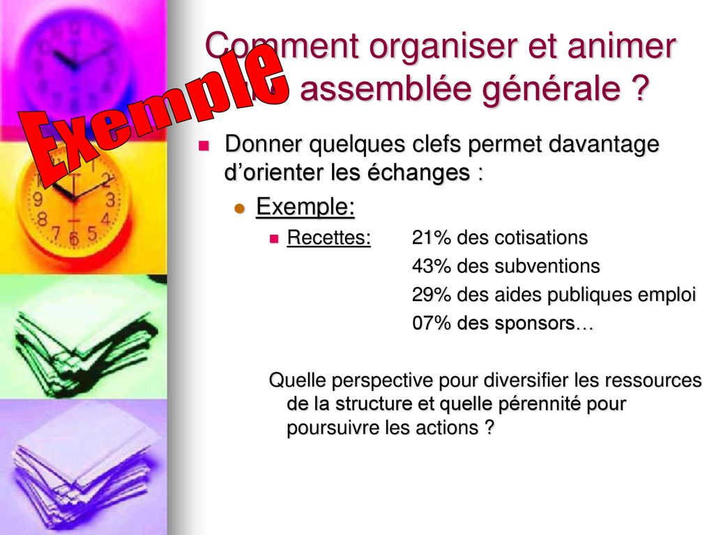 Comment Organiser Et Animer Une Assembl E G N Rale Ppt T L Charger